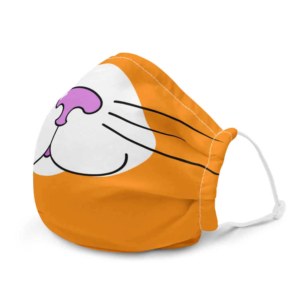Orange Kitty Face Mask
