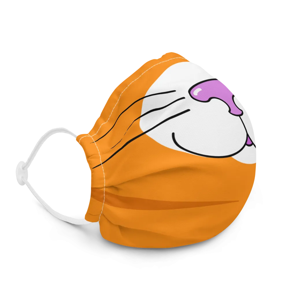 Orange Kitty Face Mask
