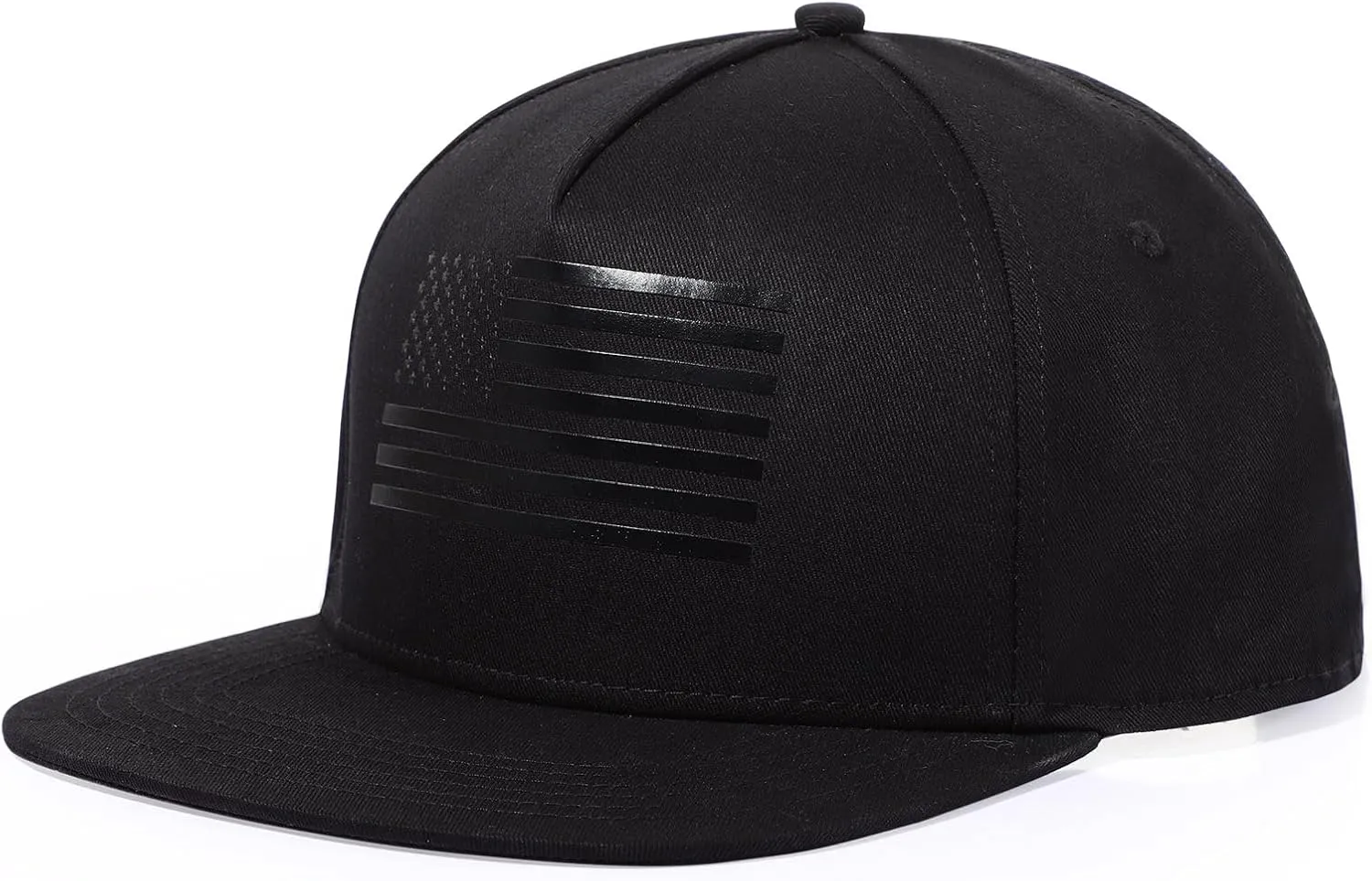 Oversize XXL American Flag Trucker Hat for Men Women,Flat Brim Adjustable Mesh Snapback Baseball Cap for Casual Wear