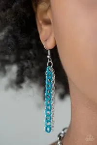 Paparazzi Accessories  - Color Bomb #N526 Peg - Blue Necklace