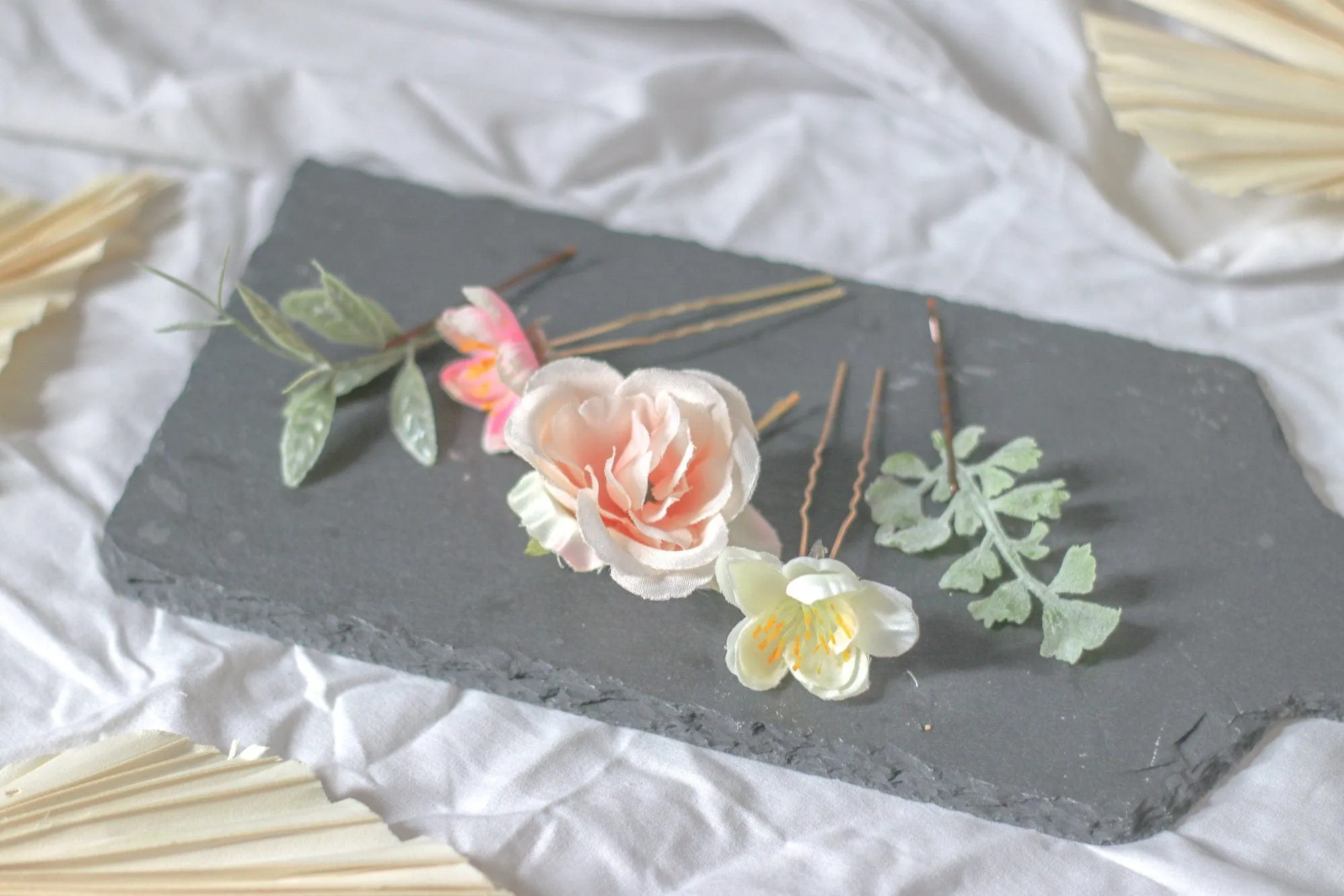 Pastel Flower Hair Pin Set