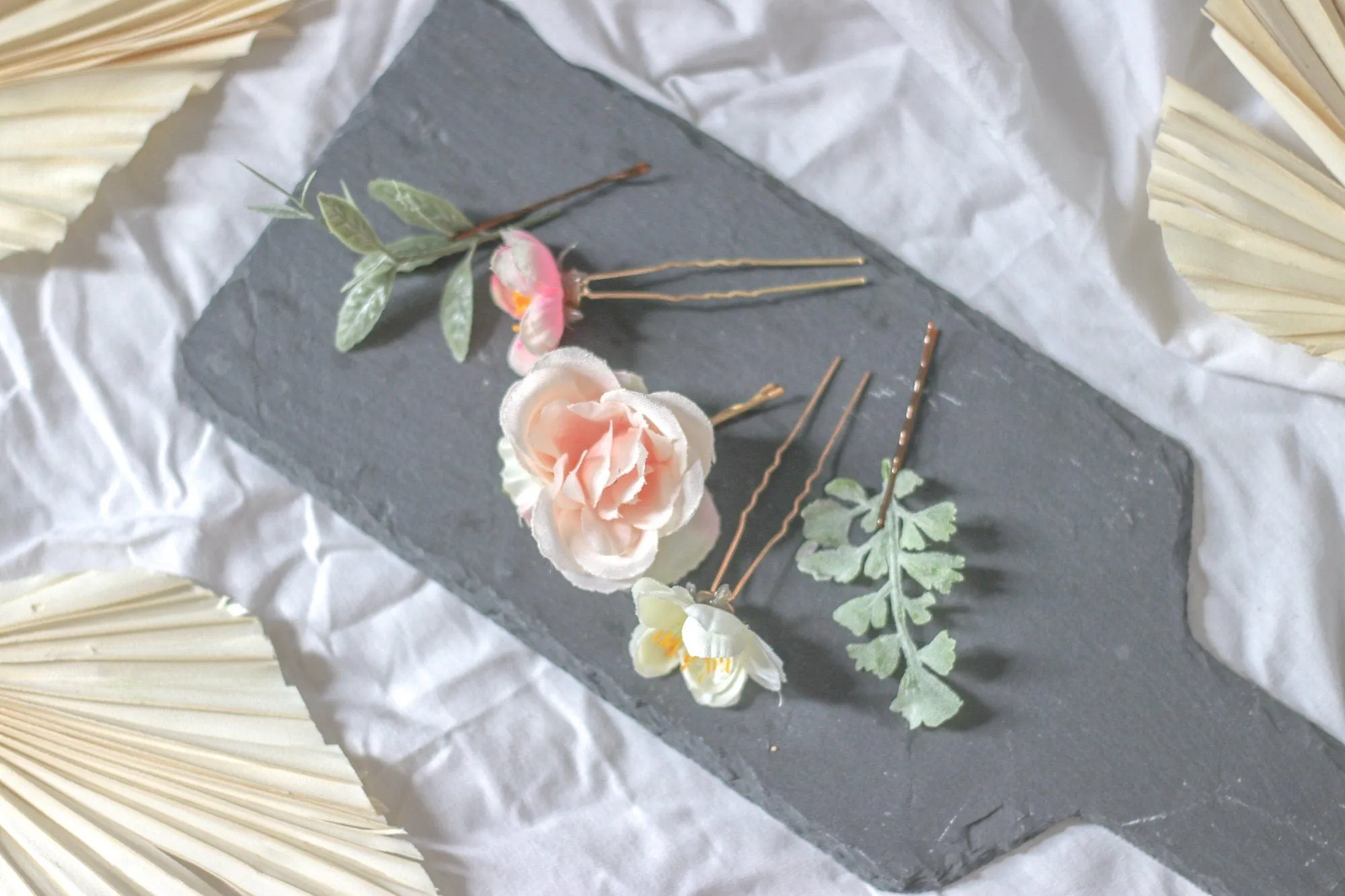 Pastel Flower Hair Pin Set