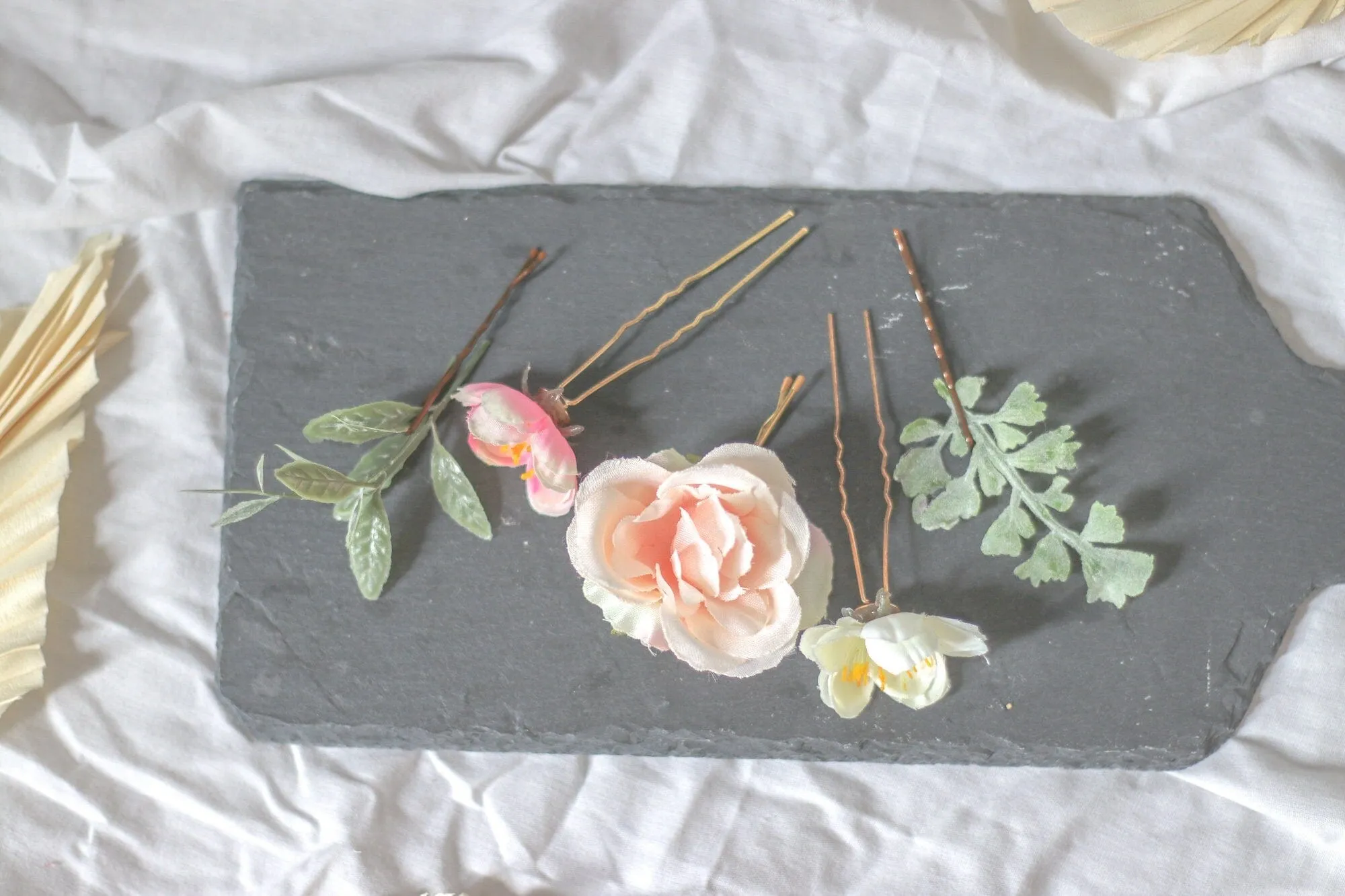 Pastel Flower Hair Pin Set