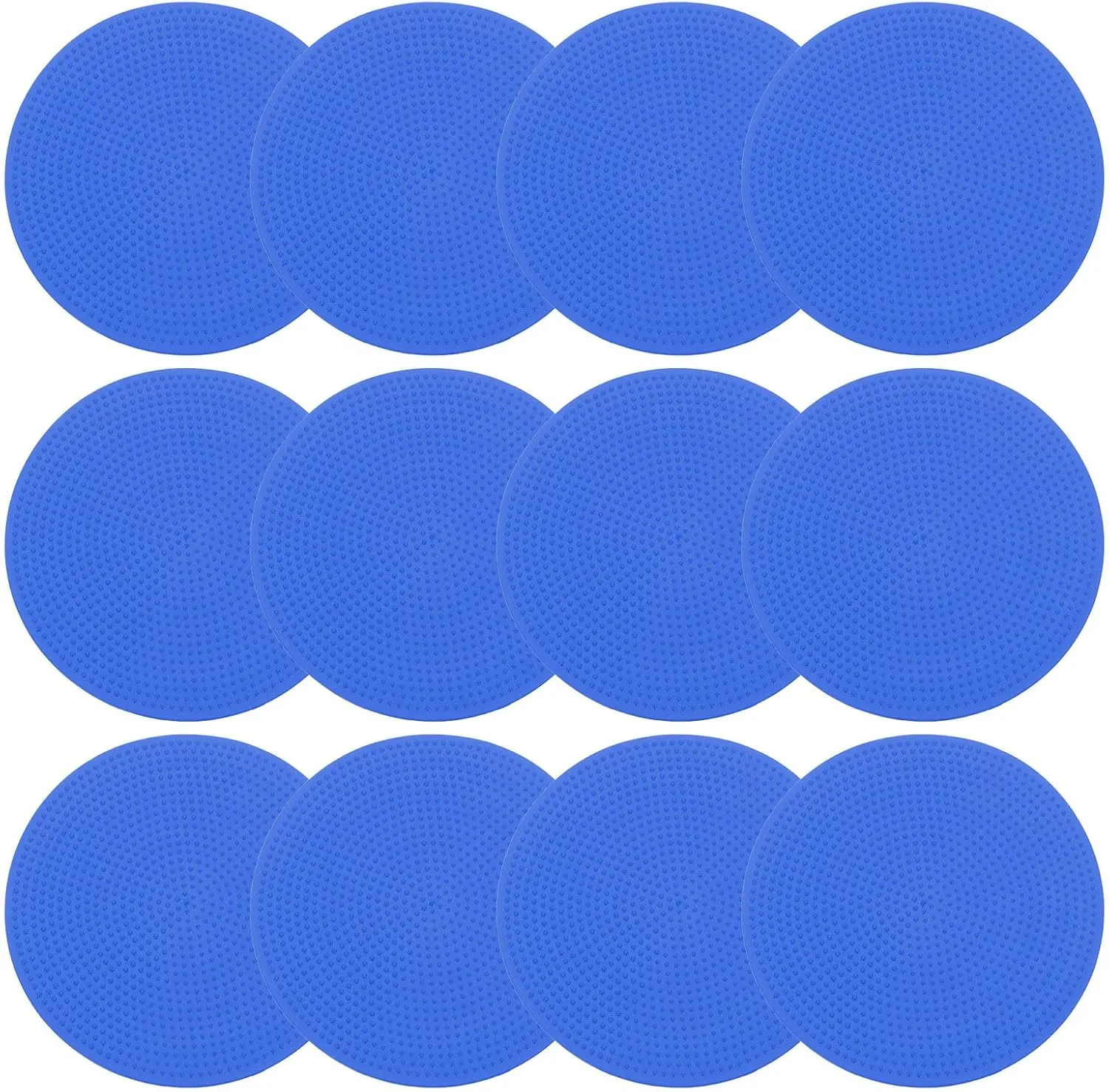 PATIKIL 9 Inch Poly Spot Markers, 12Pcs Non Slip Rubber Floor Dots with Storage Bag Flat Agility Cones for Sports Training Basketball Football