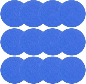 PATIKIL 9 Inch Poly Spot Markers, 12Pcs Non Slip Rubber Floor Dots with Storage Bag Flat Agility Cones for Sports Training Basketball Football