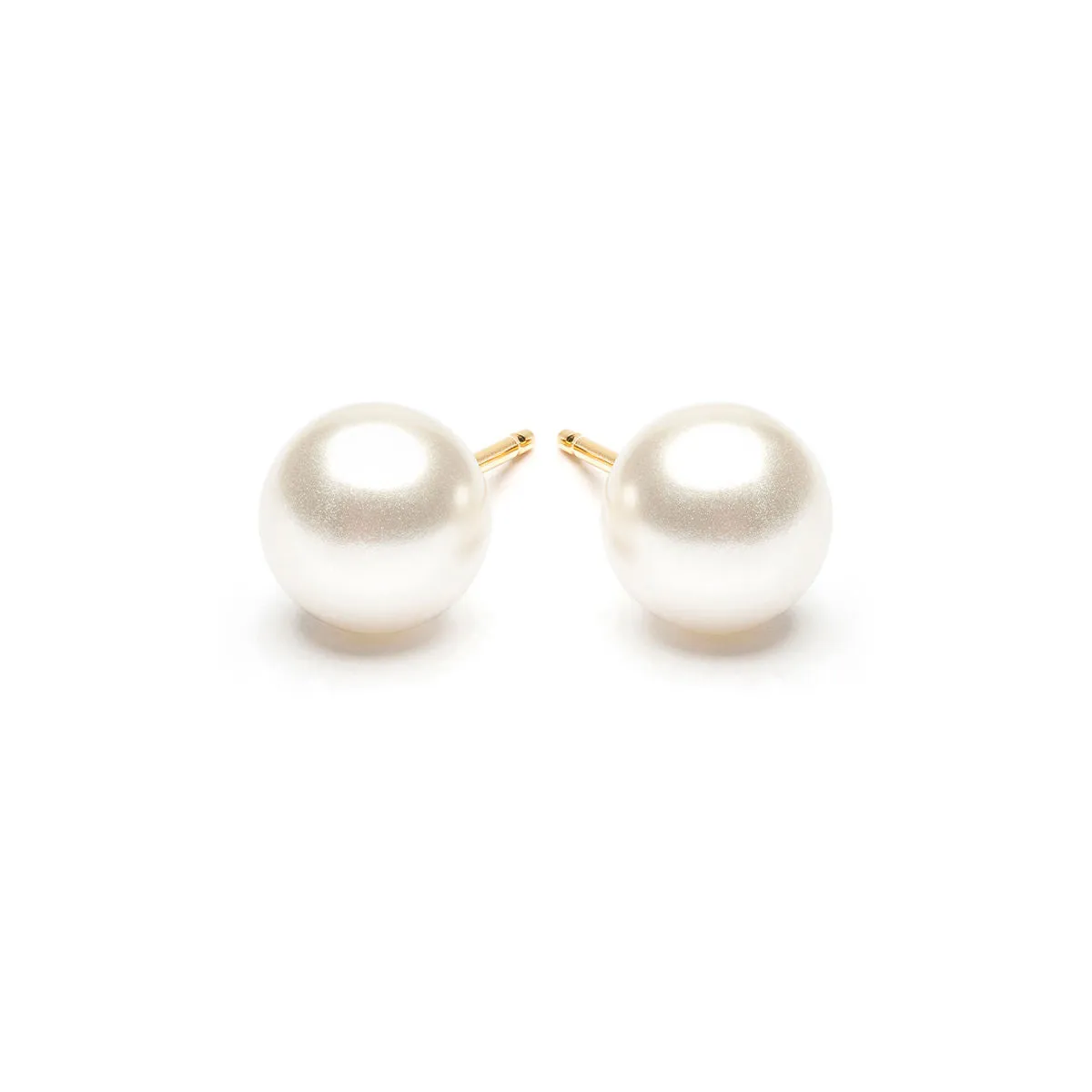 Pearl Stud Earrings 7mm Gold Plated