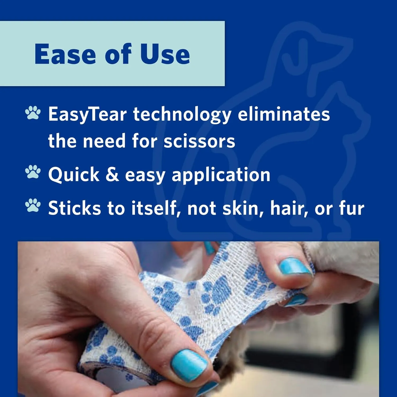 PetFlex Paw Pack  Flexible Self-Adhering Elastic Bandage for Wound Care  First Aid Wrap for Small Animals Like Dogs, Cats, and Other Pets - 2 inch, 2 Rolls