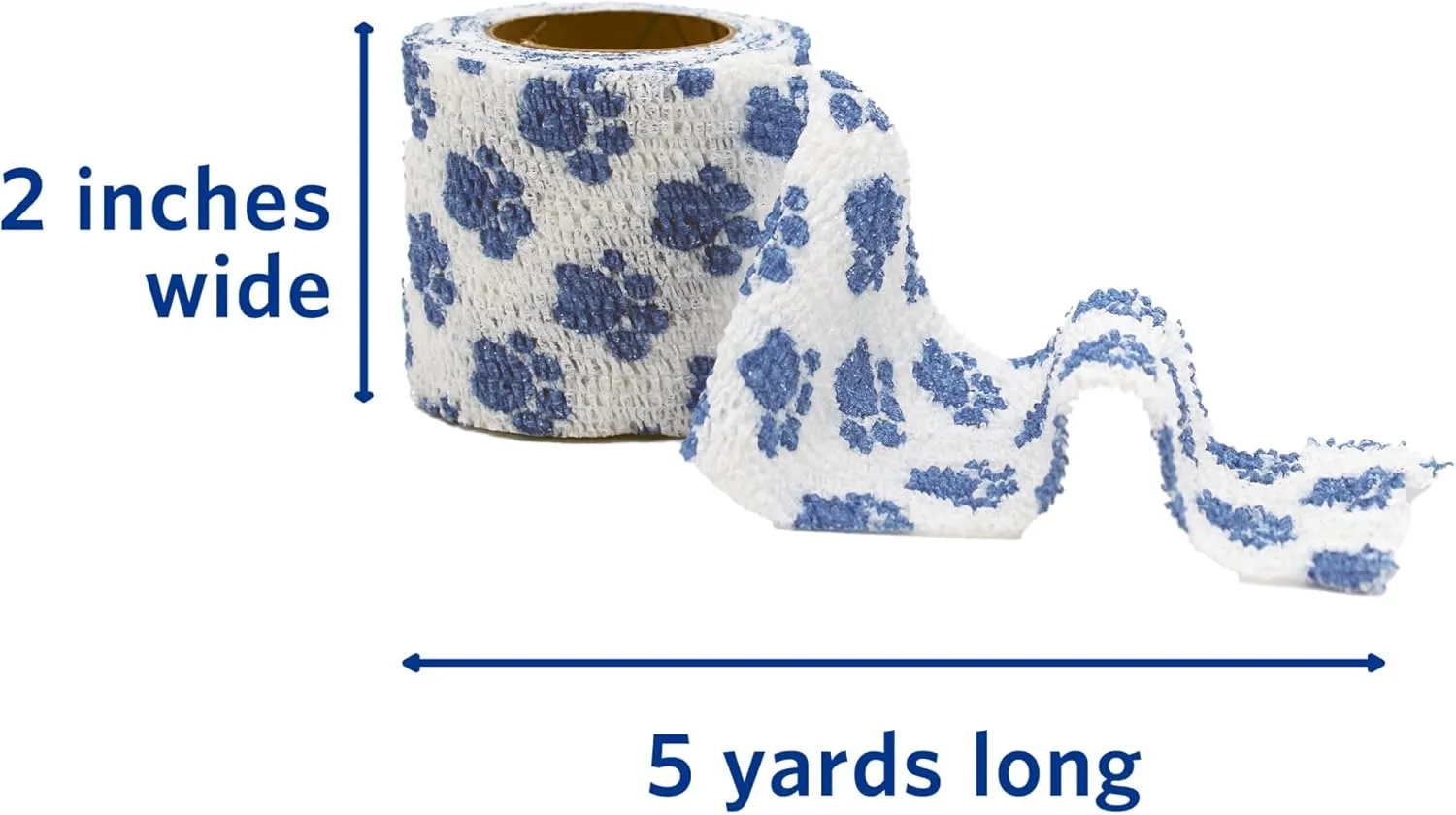 PetFlex Paw Pack  Flexible Self-Adhering Elastic Bandage for Wound Care  First Aid Wrap for Small Animals Like Dogs, Cats, and Other Pets - 2 inch, 2 Rolls