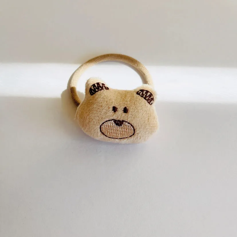 Plush Bear Beige Hair Tie