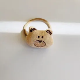Plush Bear Beige Hair Tie