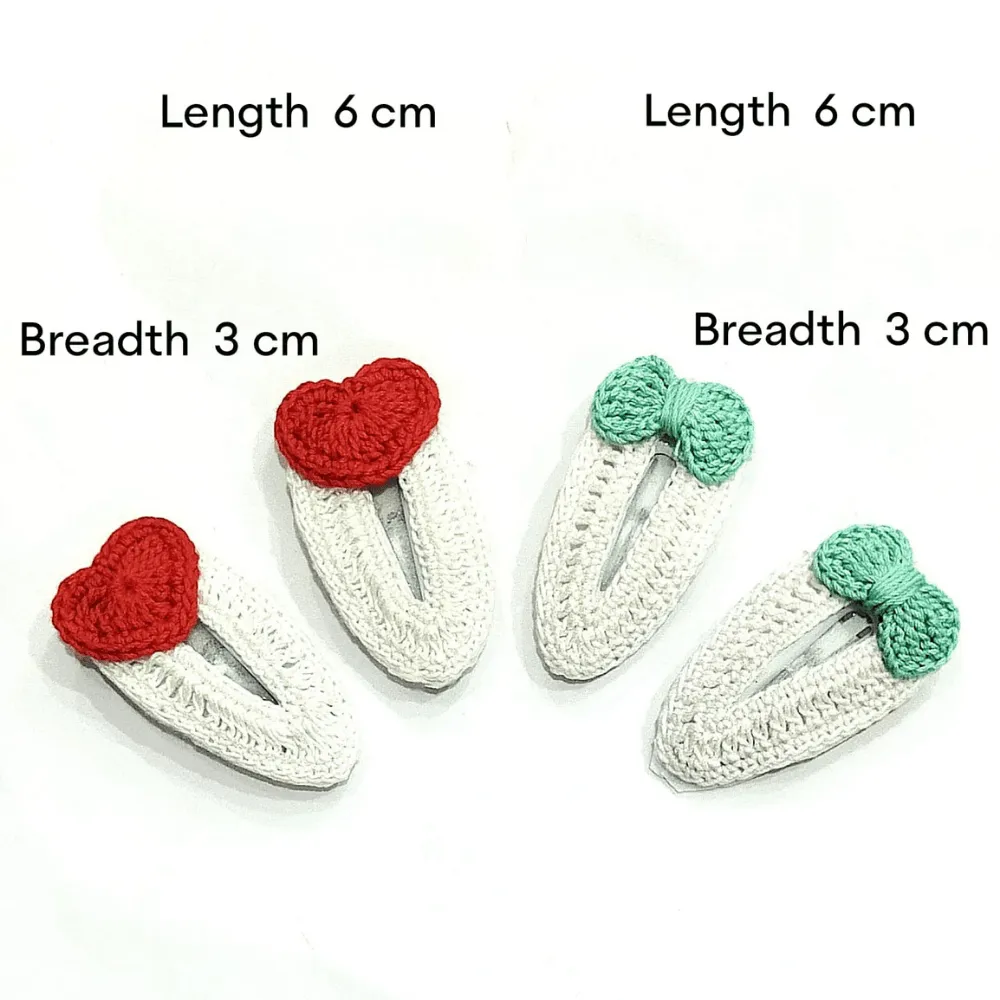 Red Heart and Green Bow Clip set