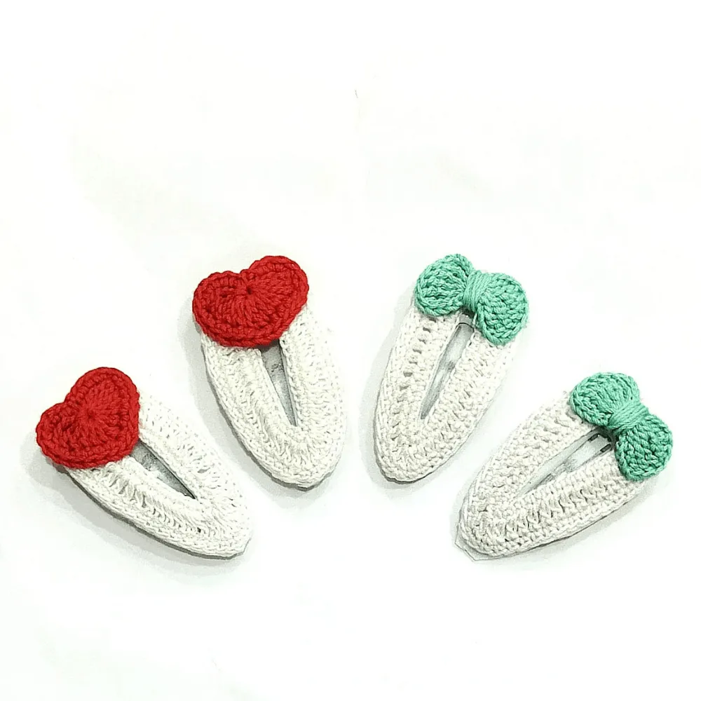 Red Heart and Green Bow Clip set