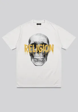 RELIGION SKULL T-SHIRT WHITE
