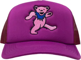 Ripple Junction Grateful Dead Snap Back Structured Trucker Hat Embroidered Dancing Bear Steal Your Face Officially Licensed