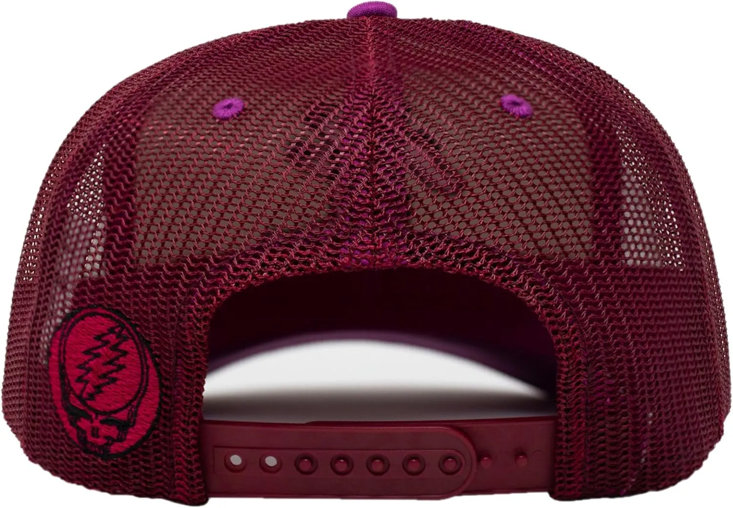 Ripple Junction Grateful Dead Snap Back Structured Trucker Hat Embroidered Dancing Bear Steal Your Face Officially Licensed