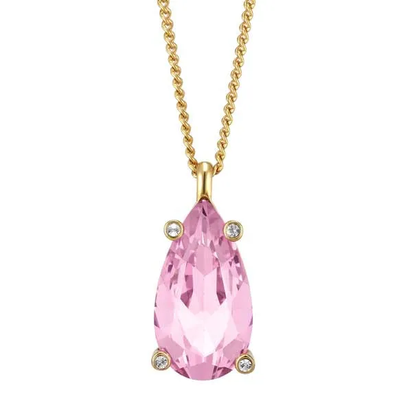 ROCTAR SHINY GOLD LIGHT ROSE NECKLACE