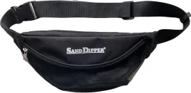 Sand Dipper Seashell Bag Fanny Pack for Women & Men - One Size Fits Most Shell Collecting Hip Bag With a Front Mesh Pocket & Hidden Zippered Pocket - Beachcombing Waist & Cross Body Bum Bag - Black