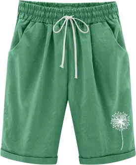 SHAOBGE Shorts for Women Trendy Summer 2024 Beach Drawstring Knee Length Shorts Loose Fit Resort Wear Fashion Clothes