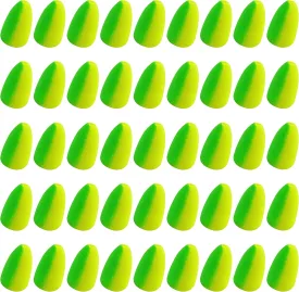 SILANON Pompano Rig Floats,50pcs Foam Snell Floats Fishing Floats Bobbers for Surf Fishing Bullet Cylinder Pompano Floats Walleye Rig Live Bait Rig Making Accessories for Trout Catfish