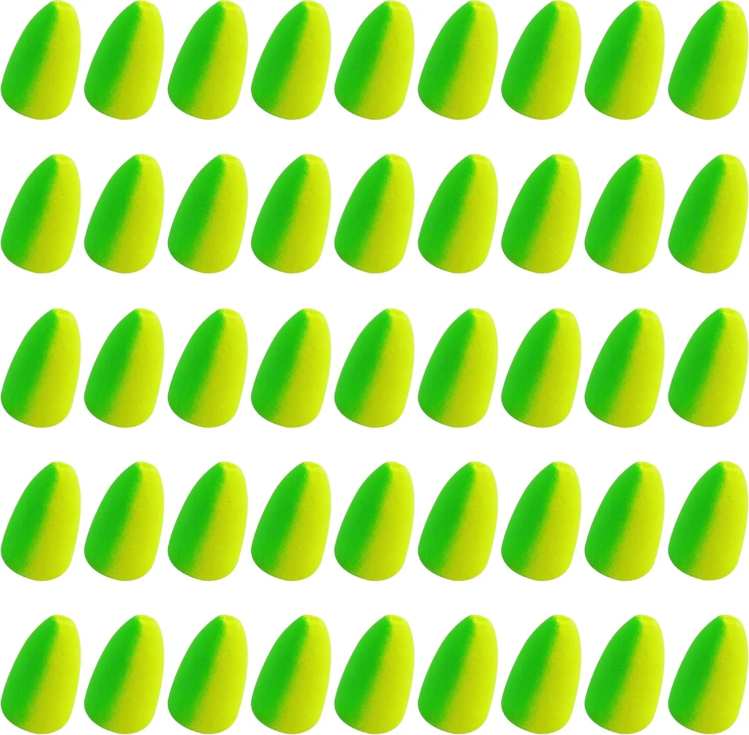 SILANON Pompano Rig Floats,50pcs Foam Snell Floats Fishing Floats Bobbers for Surf Fishing Bullet Cylinder Pompano Floats Walleye Rig Live Bait Rig Making Accessories for Trout Catfish