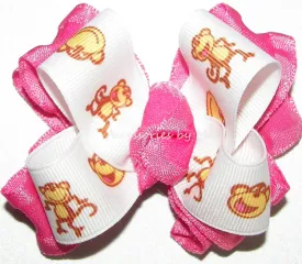 Silly Monkey Ruffle Hair Bow