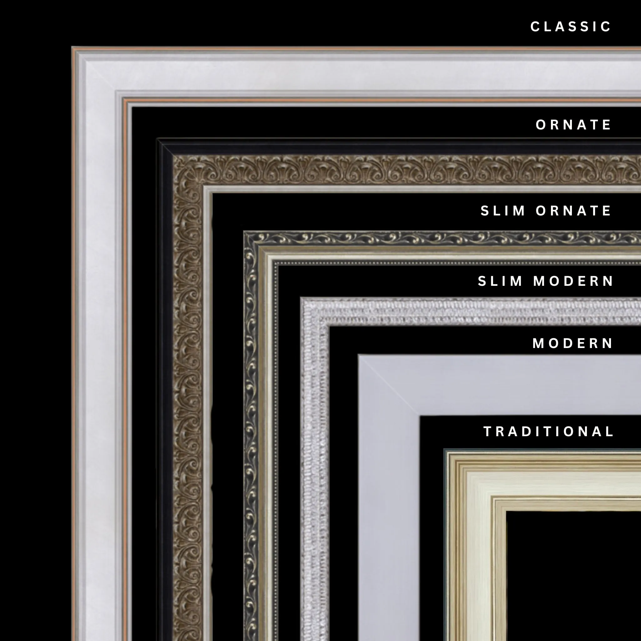 Silver 36x29 Picture Frame Ornate Traditional Classic Antique