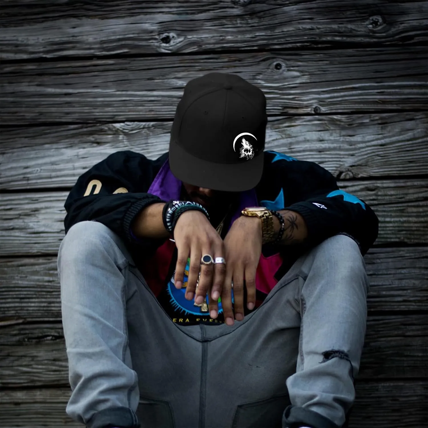 Snapback Flat Bill Fitted Hats for Men - Skateboard Accessories