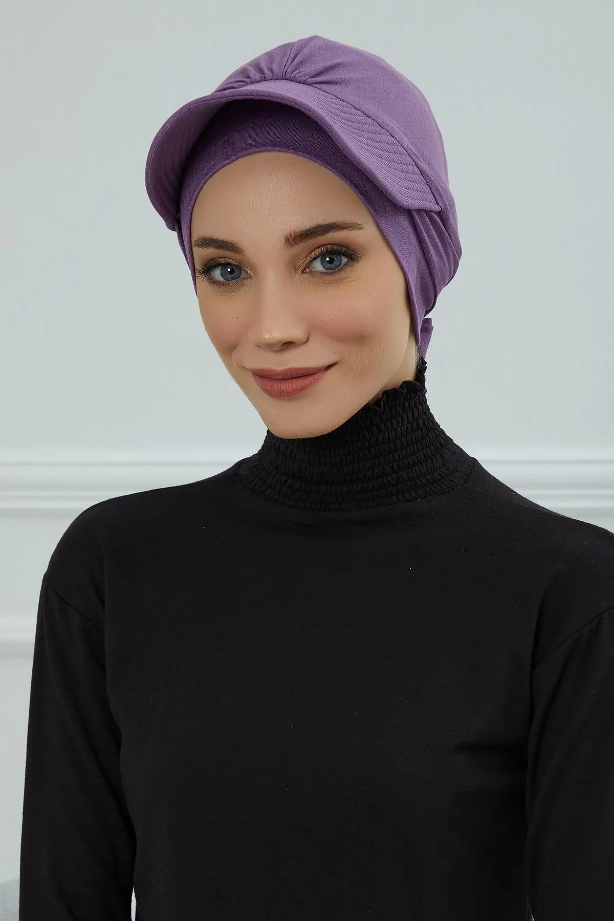 Stylish Visor Cap Instant Turban Hijab for Women, Trendy Visor Cap for Hair Loss Patients, Chemo Visor Cap, Visor Full Head Covering,B-66