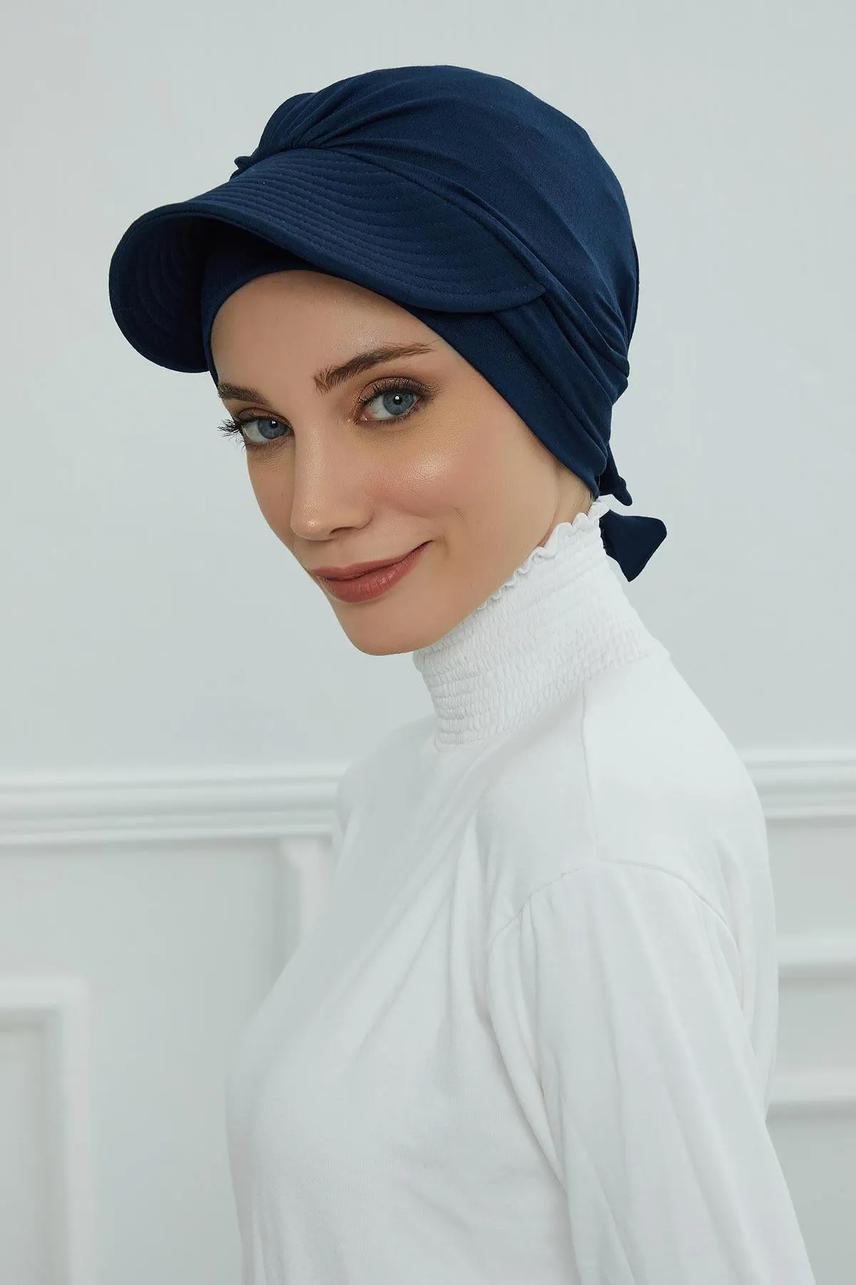 Stylish Visor Cap Instant Turban Hijab for Women, Trendy Visor Cap for Hair Loss Patients, Chemo Visor Cap, Visor Full Head Covering,B-66