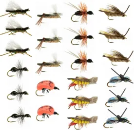 Terrestrial Dry Fly Fishing Flies  Fishing Kit w/Fly Box & 12 Dry Flies for Trout Fishing  Realistic and Effective Fly Fishing Gear  Trout Flies for Fly Fishing on Strong Sharp Hooks