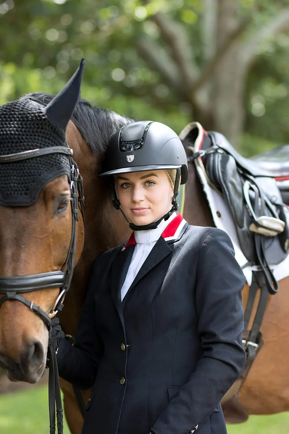 TIPPERARY EQUESTRIAN Horse Riding Helmet - Royal - English Style Protective Horseback Riding Apparel - Safety Helmet with Cooling Ventilation