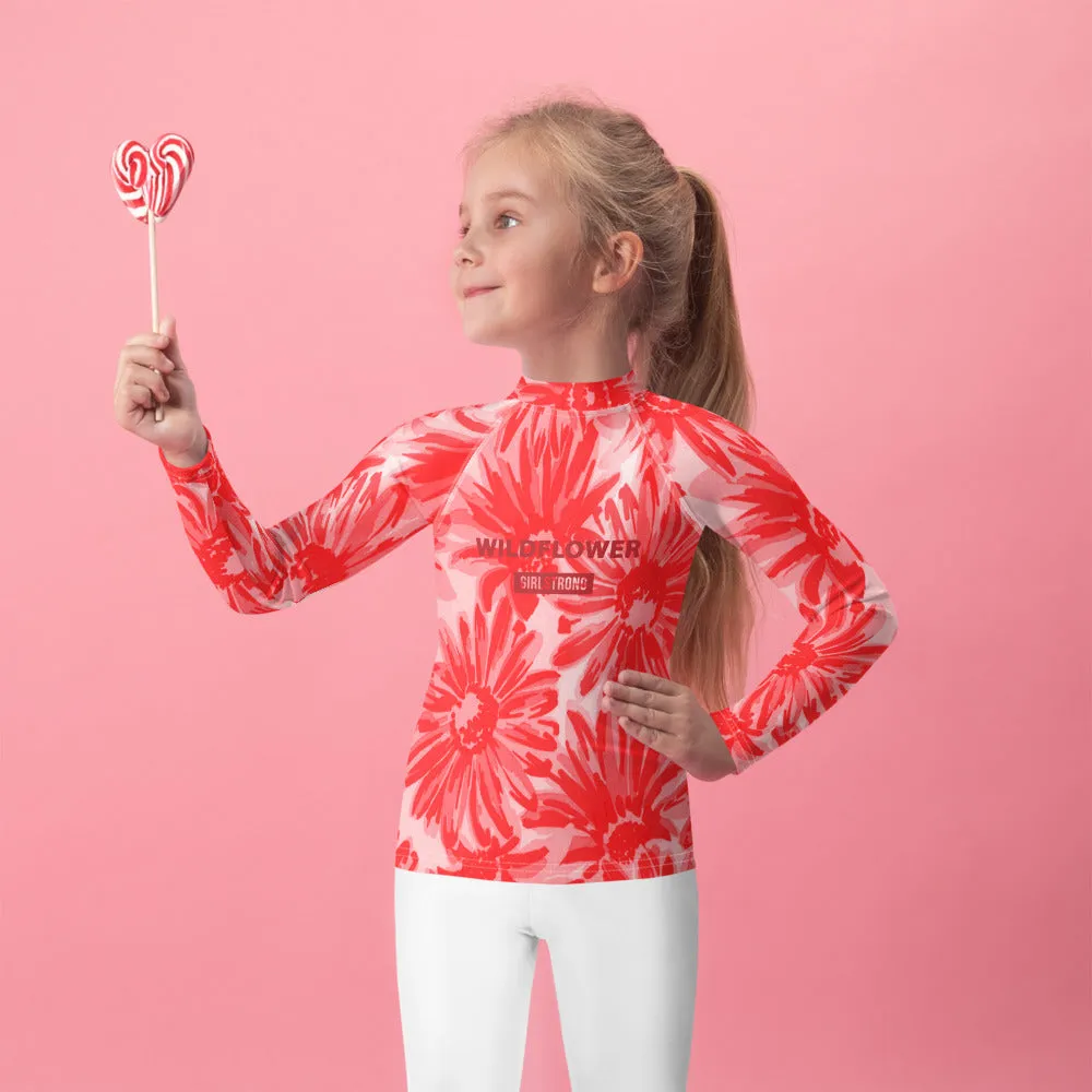 UPF 50 RASHGUARD WILDFLOWER "ROSE"