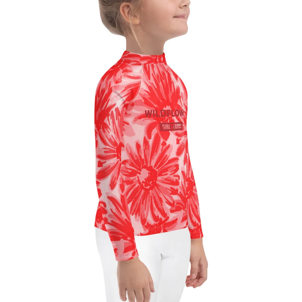 UPF 50 RASHGUARD WILDFLOWER "ROSE"