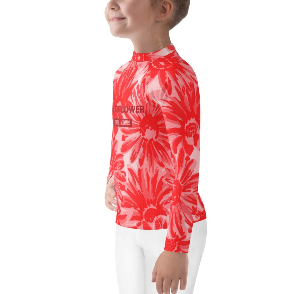 UPF 50 RASHGUARD WILDFLOWER "ROSE"