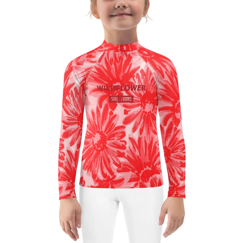 UPF 50 RASHGUARD WILDFLOWER "ROSE"