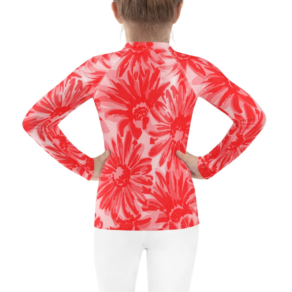 UPF 50 RASHGUARD WILDFLOWER "ROSE"