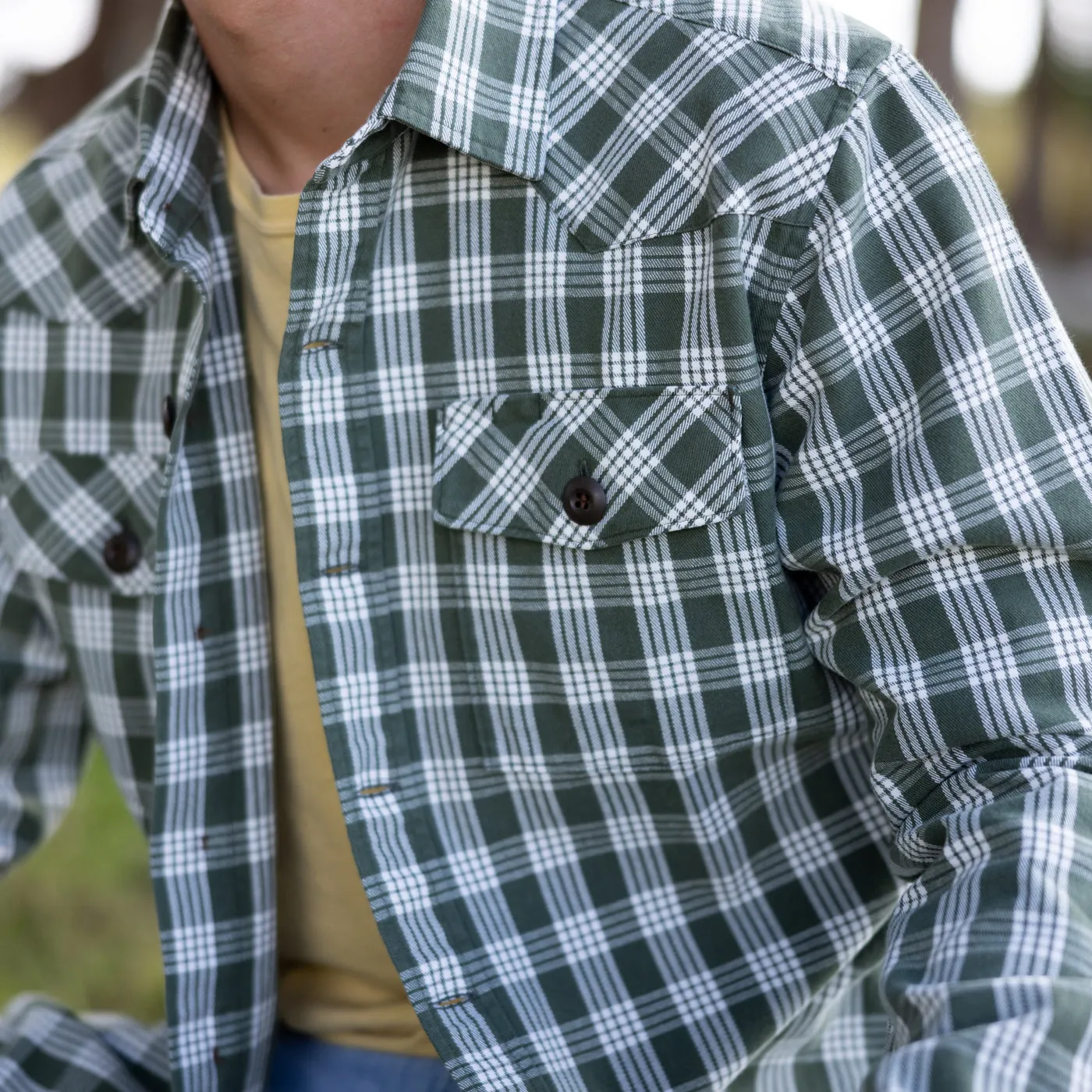 Waimea Overshirt Lanikai Green Palaka