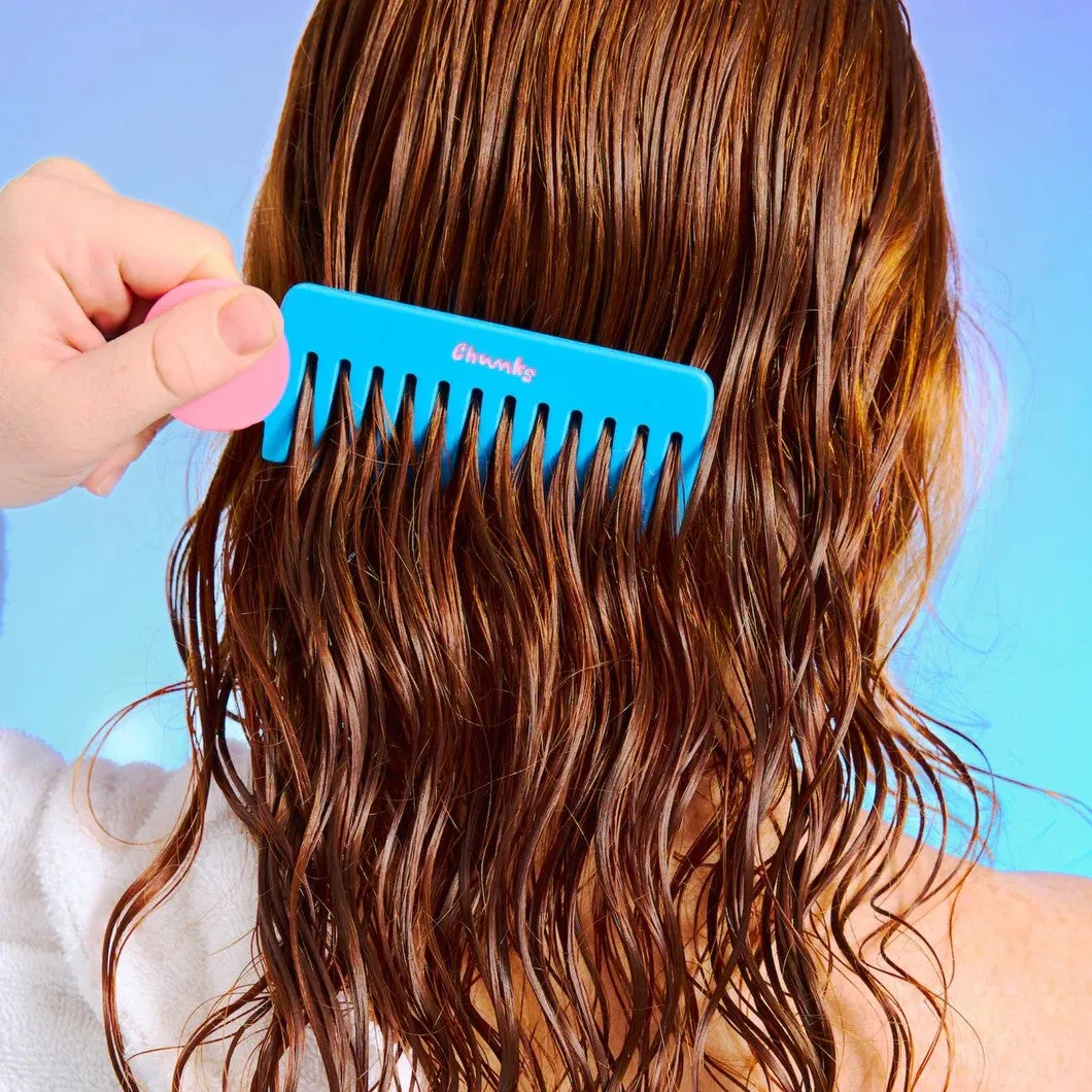 Wide Tooth Comb in Blue and Pink