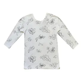 Wild Forager Long Sleeve Organic Lounge Dress - Milk