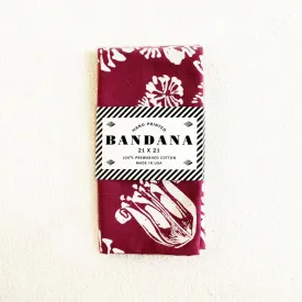 Wine Floral Bandana