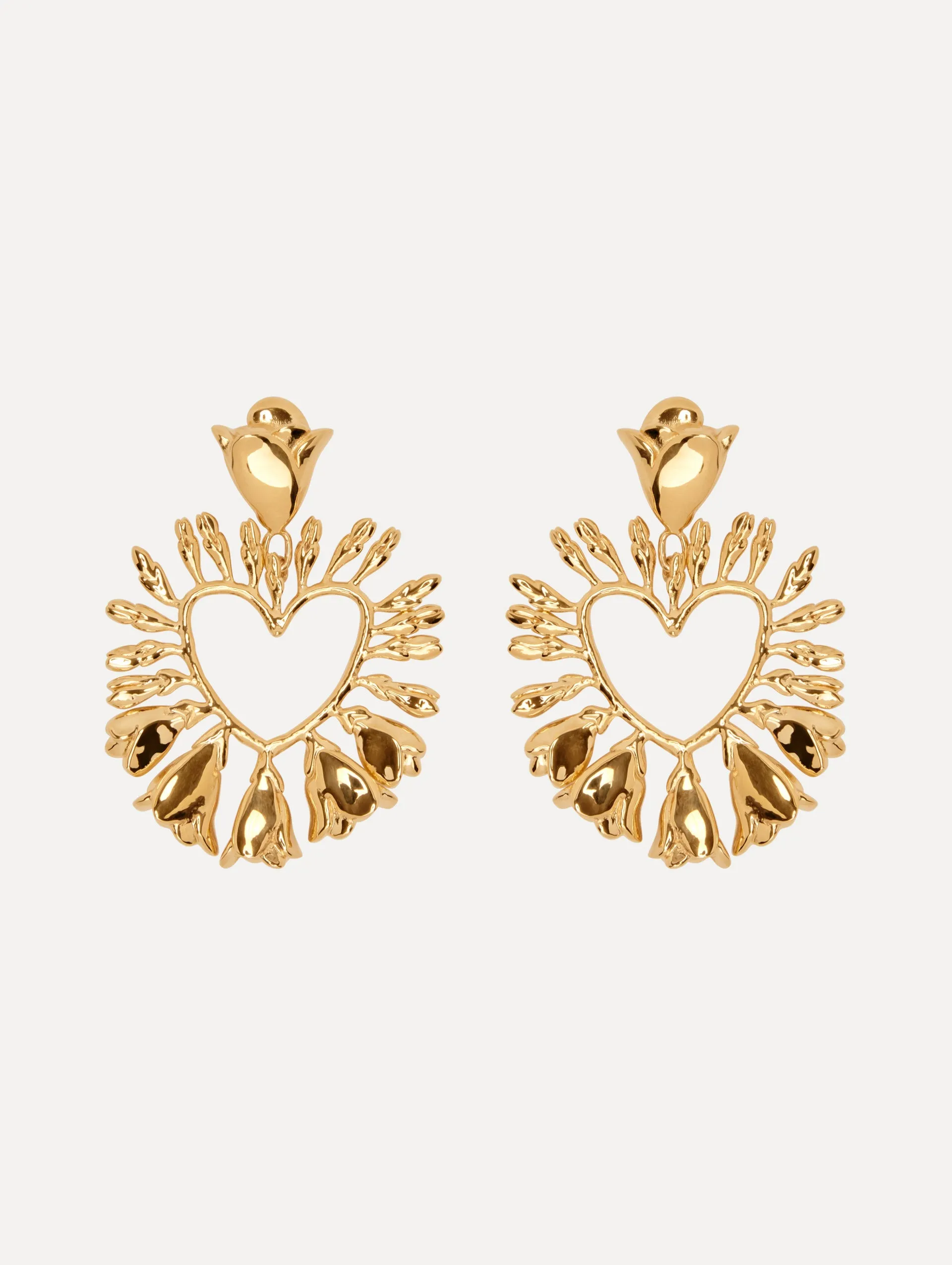Wisteria Heart Earrings