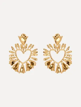 Wisteria Heart Earrings