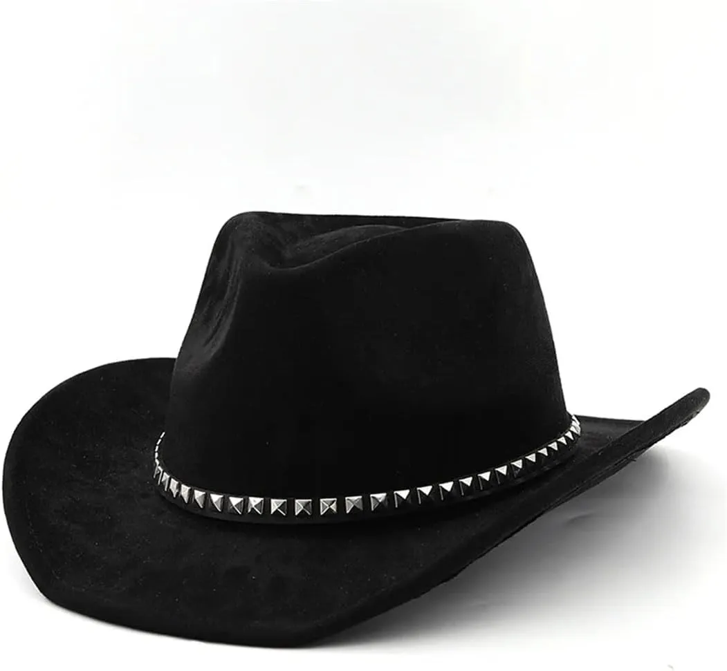 Women Jazz Hat 7Cm Wide Brim Fedora Hat Men Cowboy Hats Classic Sombrero