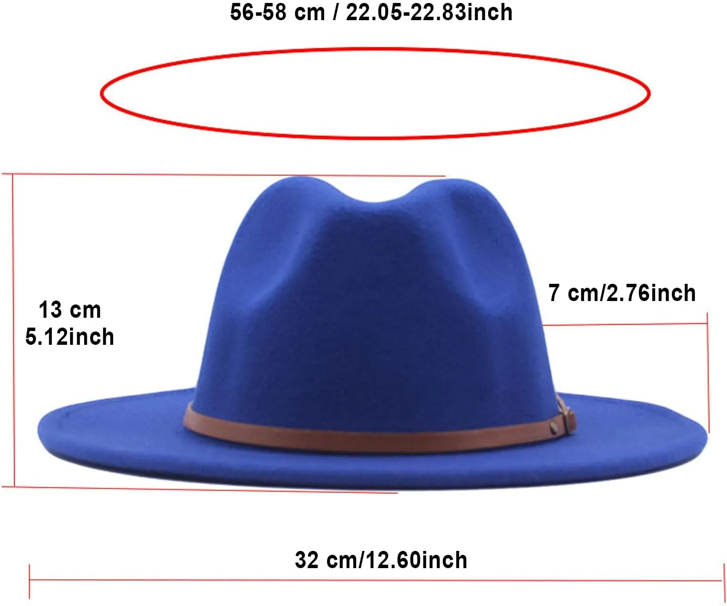 Womens Fedora Panama Wool Belt Classic Hat Buckle Hat Floppy Wide Baseball Caps Sticking Hat for Women