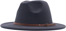 Womens Fedora Panama Wool Belt Classic Hat Buckle Hat Floppy Wide Baseball Caps Sticking Hat for Women