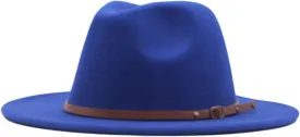 Womens Fedora Panama Wool Belt Classic Hat Buckle Hat Floppy Wide Baseball Caps Sticking Hat for Women