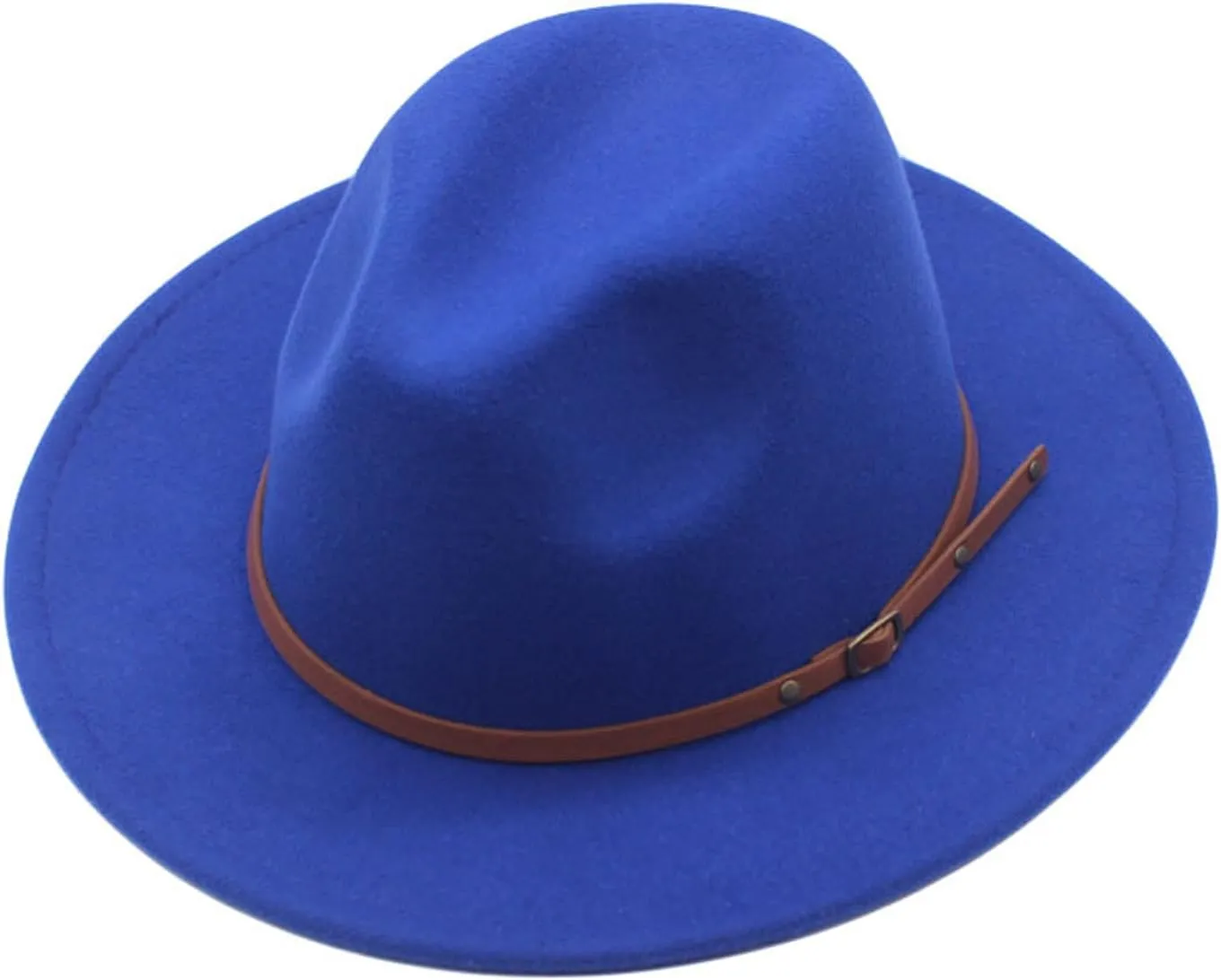 Womens Fedora Panama Wool Belt Classic Hat Buckle Hat Floppy Wide Baseball Caps Sticking Hat for Women