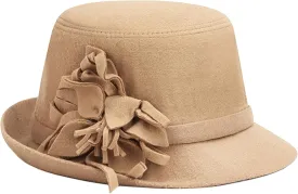 Women's Vintage Bucket Hat Floral Fedora Church Hat Bowler Hats