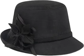 Women's Vintage Bucket Hat Floral Fedora Church Hat Bowler Hats