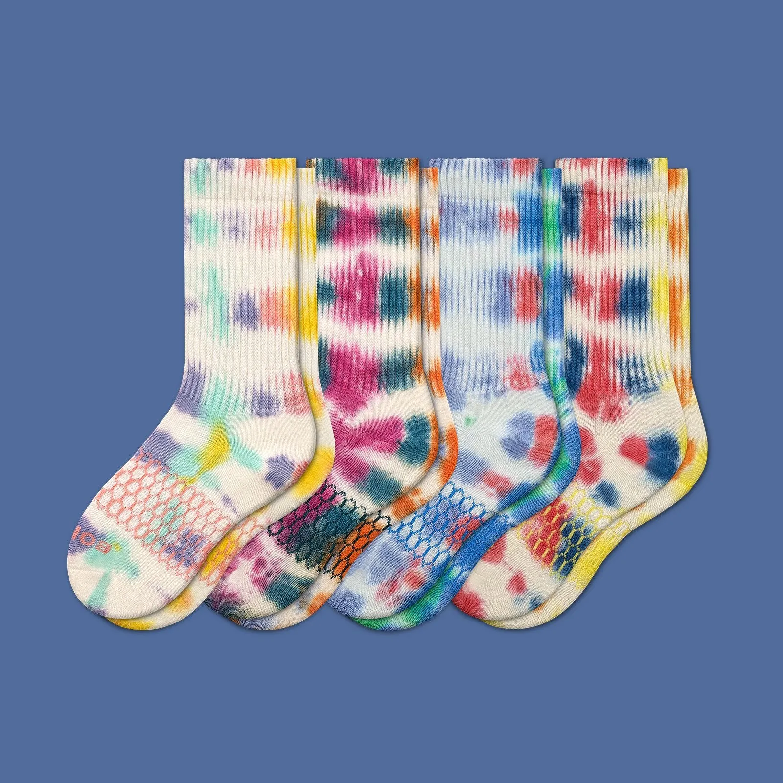 Youth Color Swatch Tie Dye Calf Sock 4-Pack